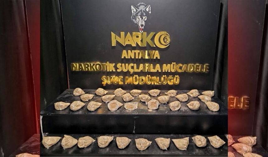 Antalya'da narkotik operasyonu: Yüklü miktarda eroin ele geçirildi