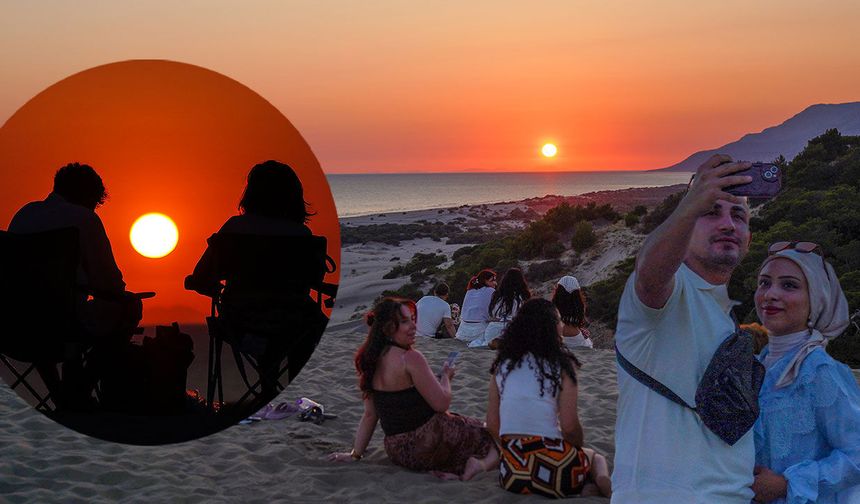 Patara Kum Tepeleri, gün batımıyla ziyaretçilerini büyülüyor