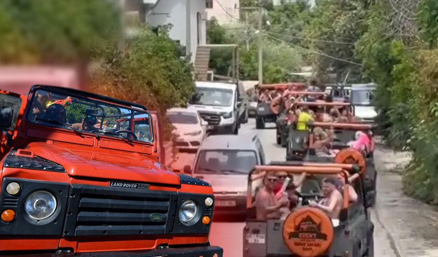 Antalya'da trafiği tehlikeye atan safari araçlarına ceza yağdı!