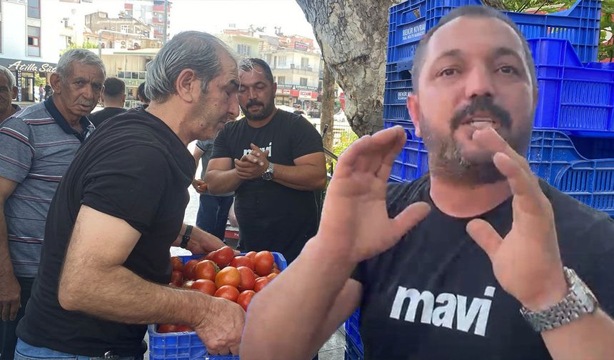 Antalya'da tonlarca domatesi ücretsiz dağıttı: "Buyurun bedava"