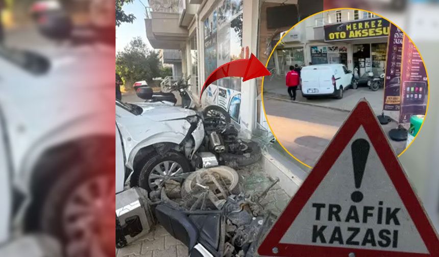 Antalya'da ticari araç iş yerine daldı: Sürücü yaralandı!