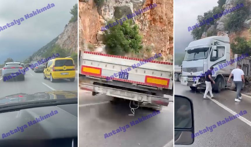 Antalya-Kemer yolunda trafik felç oldu!