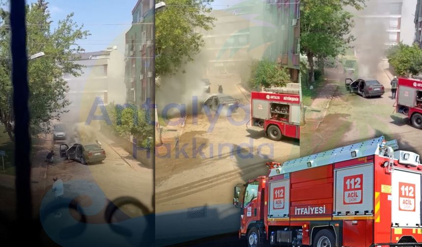 Antalya'da otomobil alevlere teslim oldu