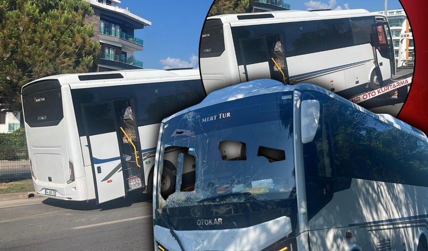 Alanya'da kontrolden çıkan tur midibüsü karşı şeride geçti! Sürücü alkollü çıktı