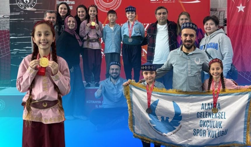 Alanyalı okçulardan Kütahya'daki Türkiye şampiyonasında madalya yağmuru