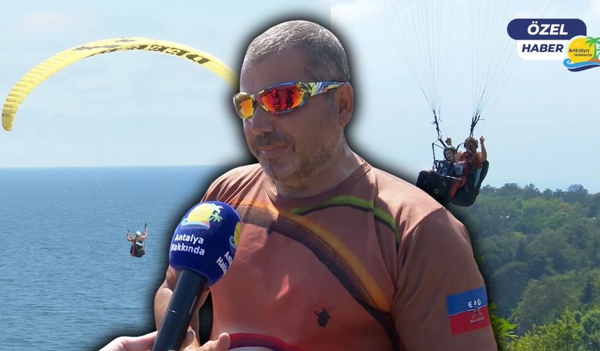 Antalya'da yamaç paraşütüne yerli ve yabancı turistlerden ilgi büyük