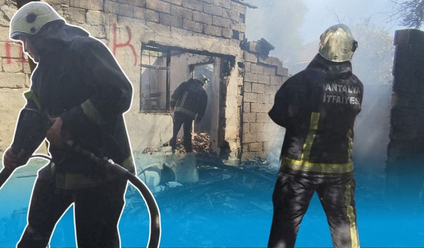 Antalya'da korkutan gecekondu yangını! Ekipler facianın önüne geçti