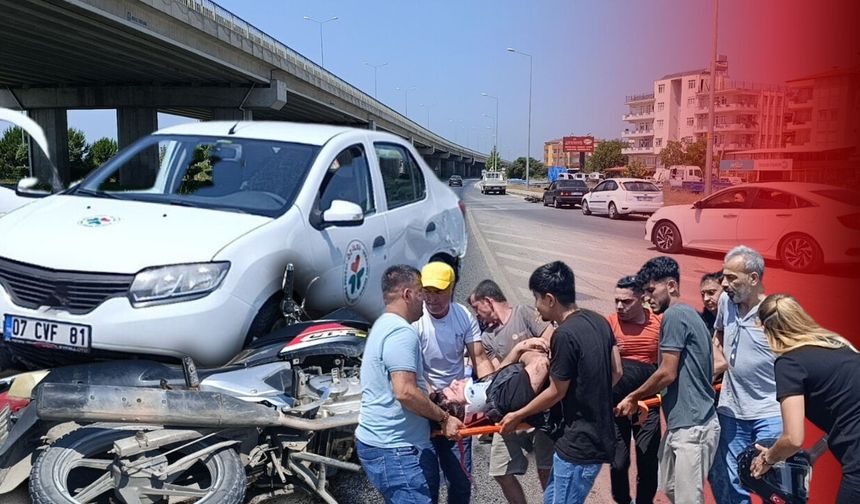 Antalya'da yola dökülen yağ kazaya davetiye çıkardı!