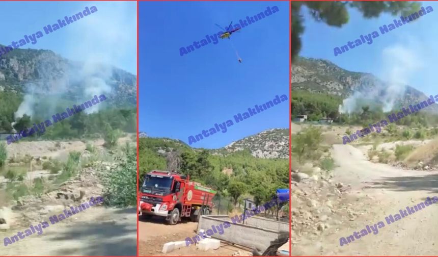 Antalya Kapuz Kanyonu'nda yangın!