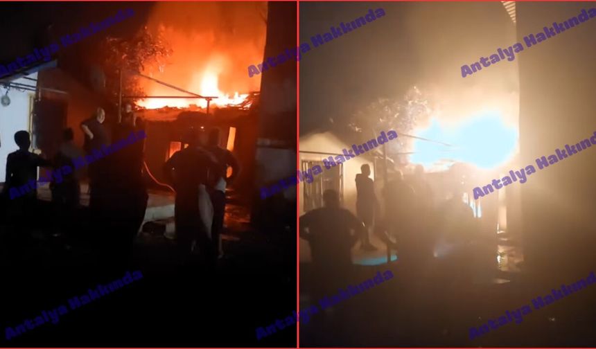 Antalya’da müstakil ev alevlere teslim oldu! İşte o anlar