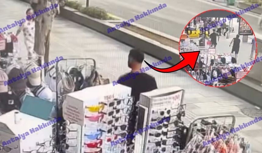 Antalya'da hırsızlık yapan şahıs kamerada!