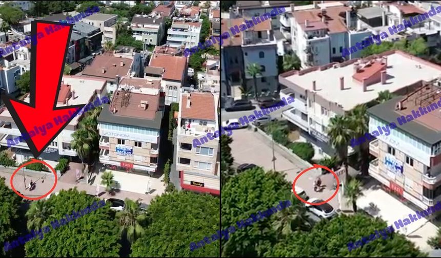 Antalya'da hırsızlık anlarını drone ile kayda aldı: Gerçeği sonra fark etti!