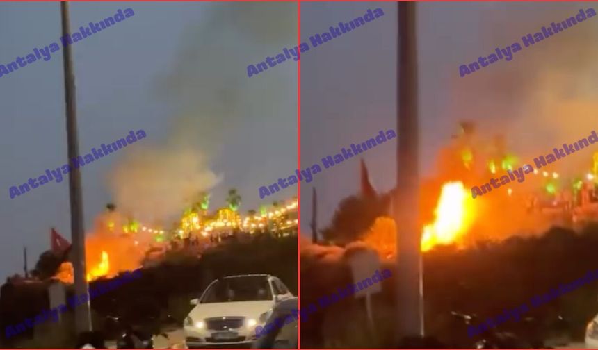 Antalya'da havai fişek yangına neden oldu!