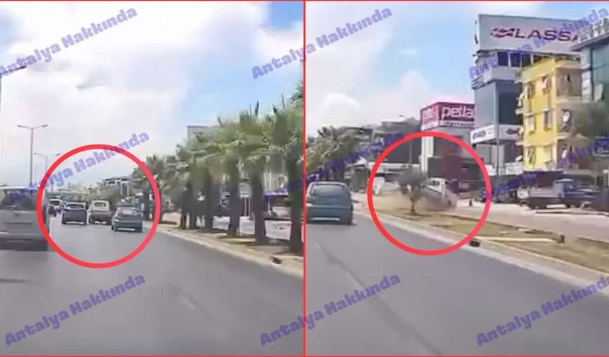 Antalya'da kaza sonrası yoldan çıkıp dükkana daldı! İşte o anlar