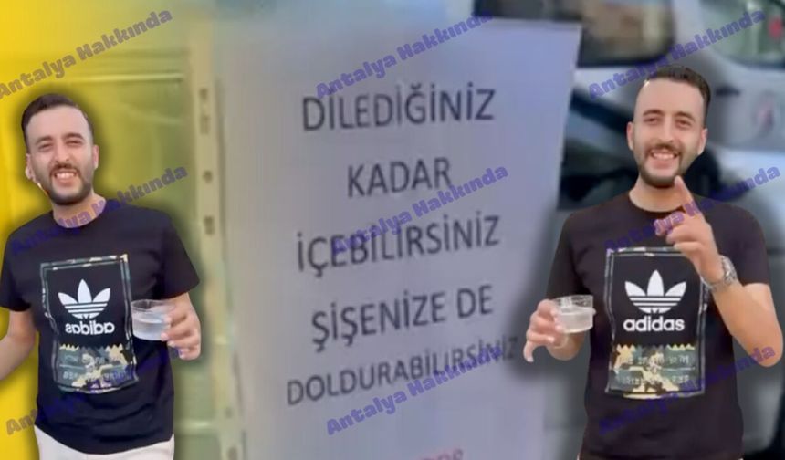 Antalya'da vatandaşlara ücretsiz su desteği! "Şişeye doldur eve götür"