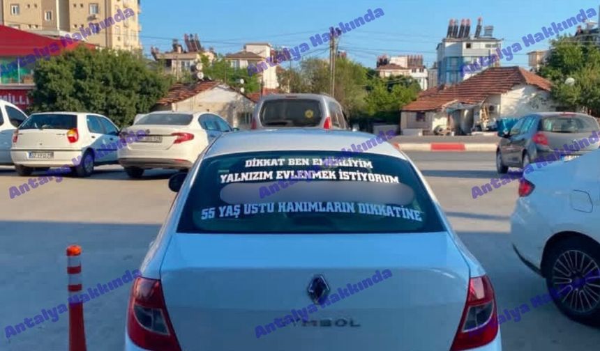 Antalya'da eş arayan adam gündeme oturdu: "55 yaş üstü hanımların dikkatine"
