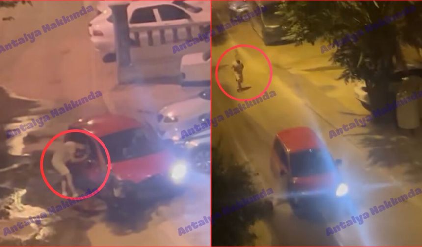 Antalya'da park halindeki iki araca çarpıp kaçtılar!