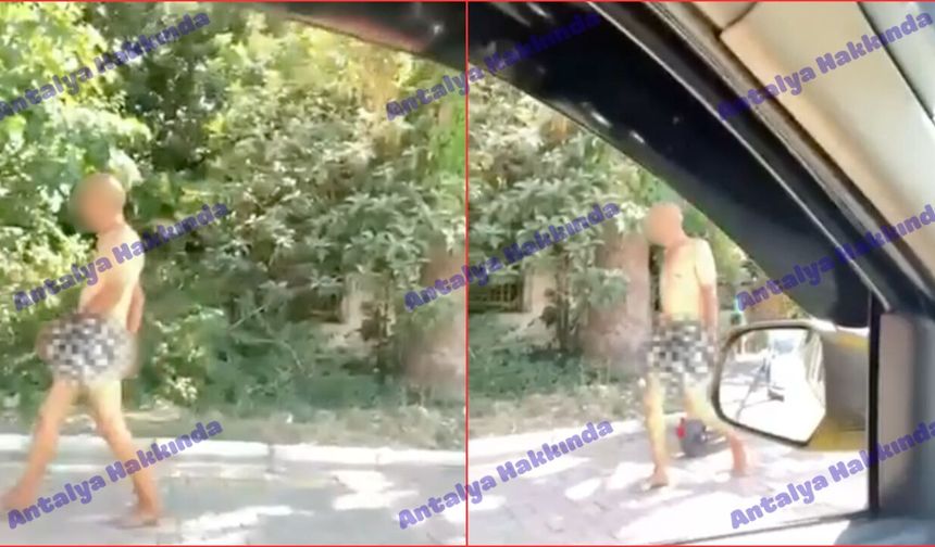 Antalya'da bu kez de çıplak adam görüntülendi!