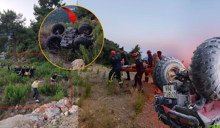 Antalya'da ATV uçuruma yuvarlandı: Yaralı sürücü itfaiye ekiplerince kurtarıldı