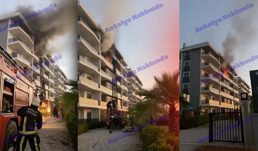 Antalya'da 5 katlı apartmanda yangın: Daire alevlere teslim oldu
