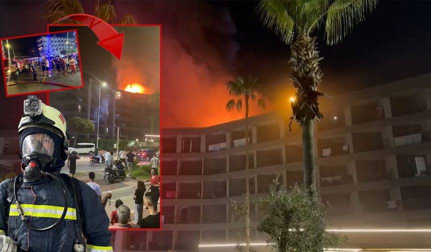 Antalya'da gece yarısı korkutan yangın: Otel tahliye edildi