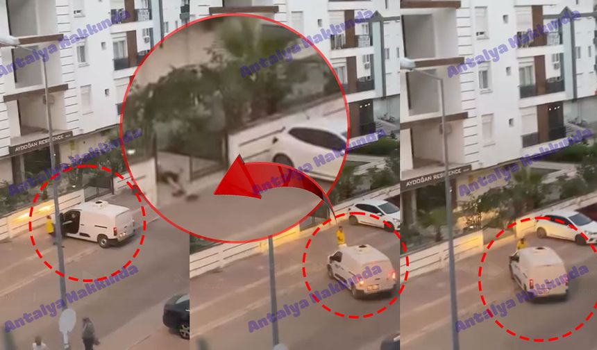 Antalya'da dehşet anları kamerada: Tartıştığı kişiye aracıyla çarptı!