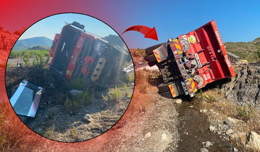 Antalya'da yangına giden orman ekibi kaza yaptı!