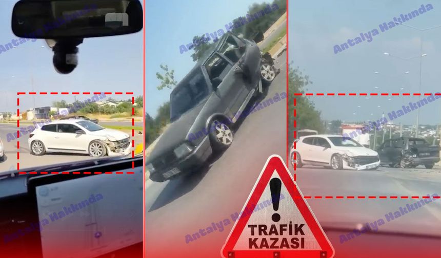 Antalya Havalimanı yolunda feci çarpışma!