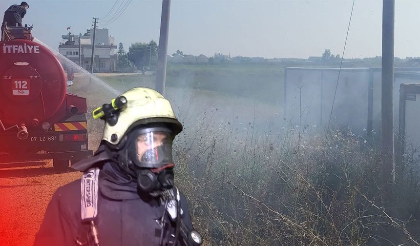 Antalya'da otluk alanda çıkan yangın büyümeden söndürüldü!