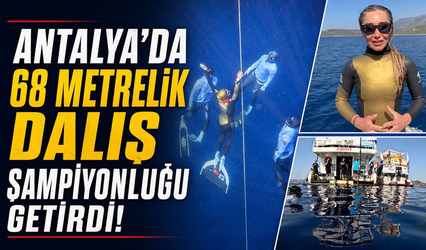 Şahika Ercümen, Antalya'da 68 metrelik dalışıyla Türkiye şampiyonu oldu