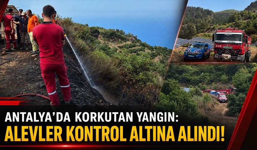 Antalya'da korkutan yangın! Alevler büyümeden söndürüldü