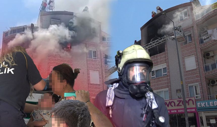 Antalya'da kontrol altına alınan yangında 1'i bebek 5 kişi hastaneye kaldırıldı