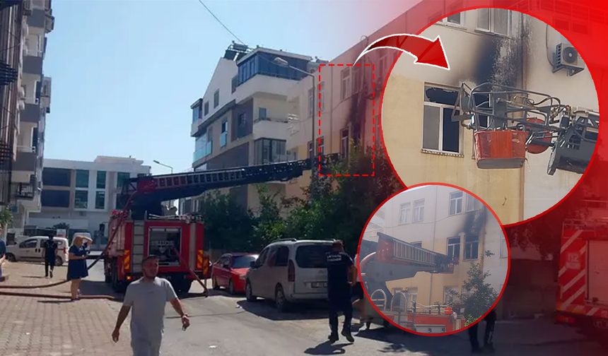 Antalya'da apartman dairesinde yangın paniği: 1 yaralı