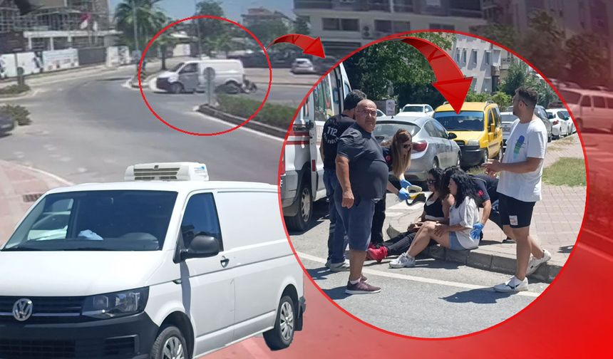 Antalya'da kamyonete çarpmamak için fren yaptı: Motosikletiyle birlikte sürüklendi