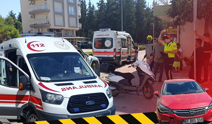 Antalya'da motosiklet ile otomobil çarpıştı: 2 kişi yaralandı