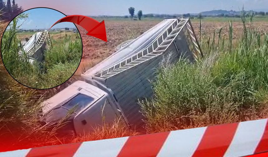 Antalya'da kamyonet sulama kanalına uçtu: 2 yaralı