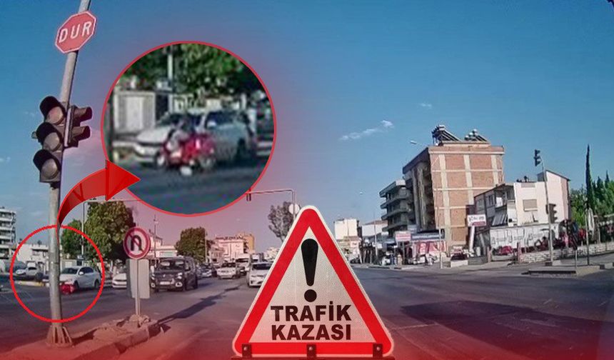 Antalya'da korkutan kaza: Motosiklet sürücüsü havaya savruldu!