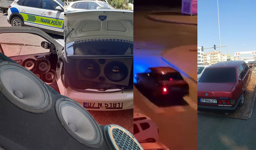 Antalya'da yüksek sesle müzik pahalıya patladı: Araçlar trafikten men edildi, ceza yağdı