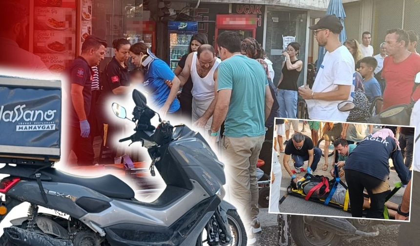 Antalya'da kontrolden çıkan motosiklet yayalara çarptı! 3 yaralı