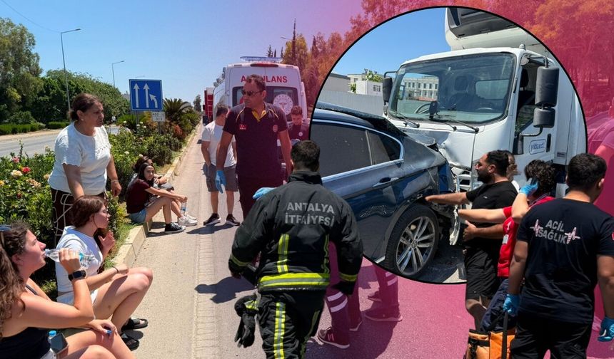 Antalya'da zincirleme trafik kazası! İki kişi hafif yaralandı
