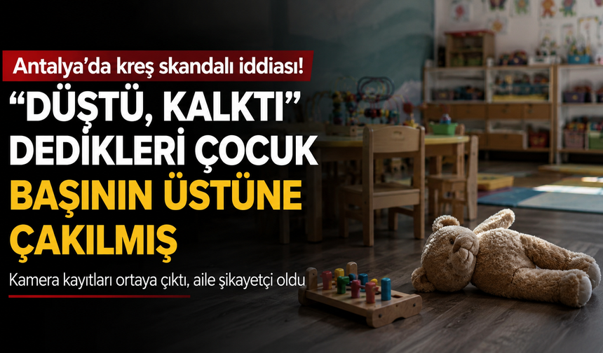Antalya'da kreş skandalı iddiası! "Düştü, kalktı" dedikleri çocuk başının üstüne çakılmış