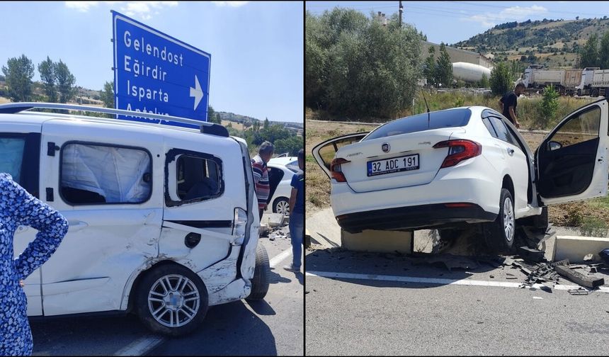 Isparta-Antalya yolunda kaza: 1 kişi yaralandı