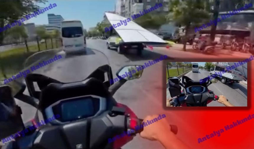 Antalya'da kamyonetten fırlayan yük yayanın üzerine düştü!
