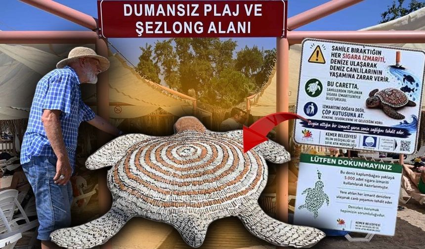 Kemer'in ilk "Dumansız Plajı" hizmete girdi