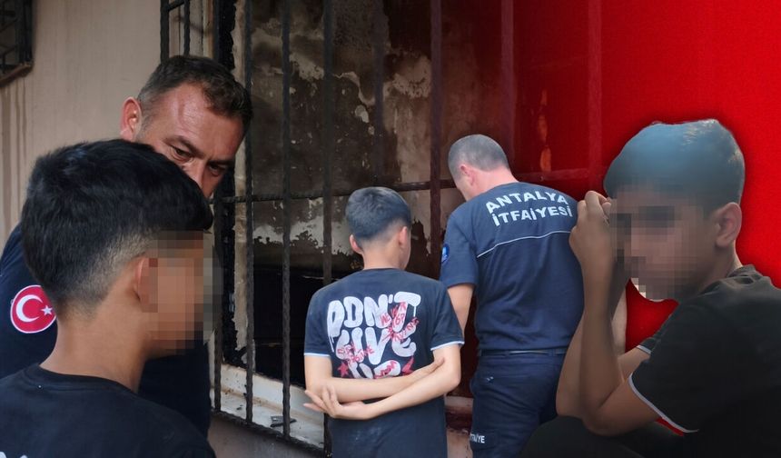 Antalya'da 13 yaşındaki çocuk evi yaktı!