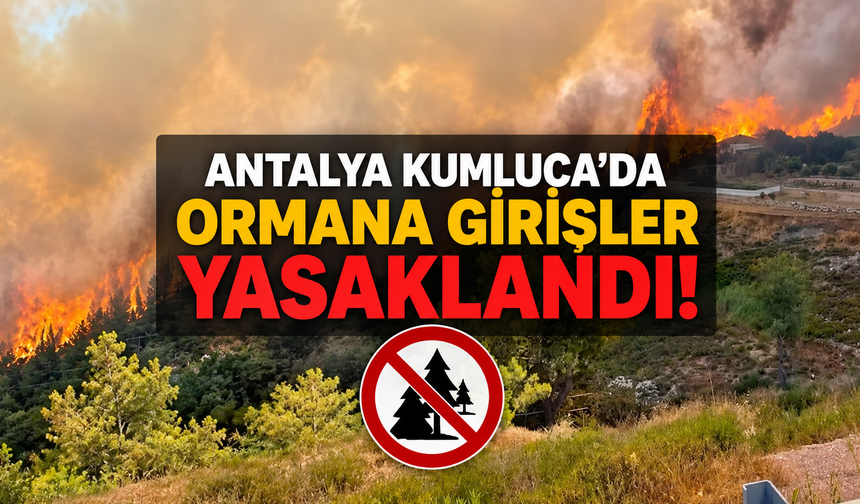 Kumluca'da peş peşe yangınlar sonrası ormanlara giriş yasaklandı!