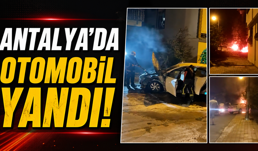 Antalya'da otomobil alevlere teslim oldu! O anlar kamerada