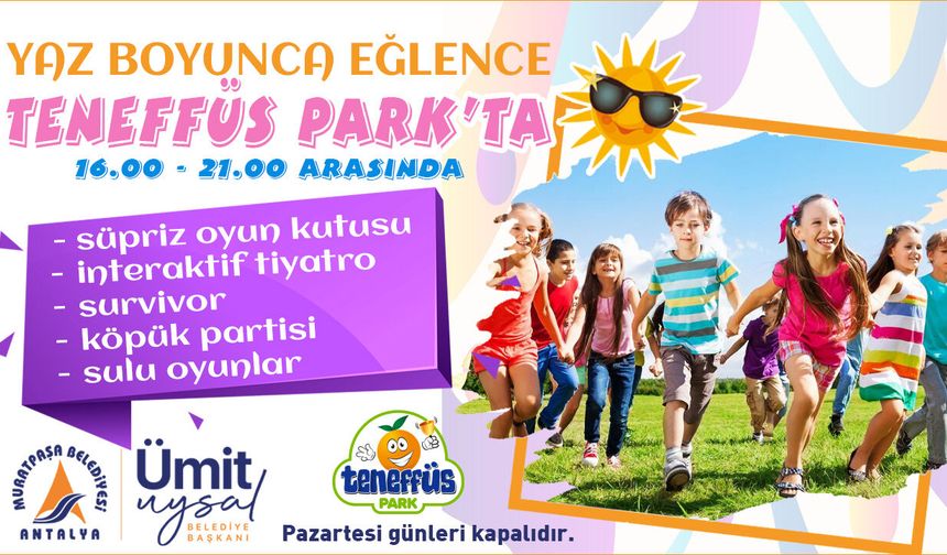 Yaz Boyunca Eğlence Teneffüs Park'ta