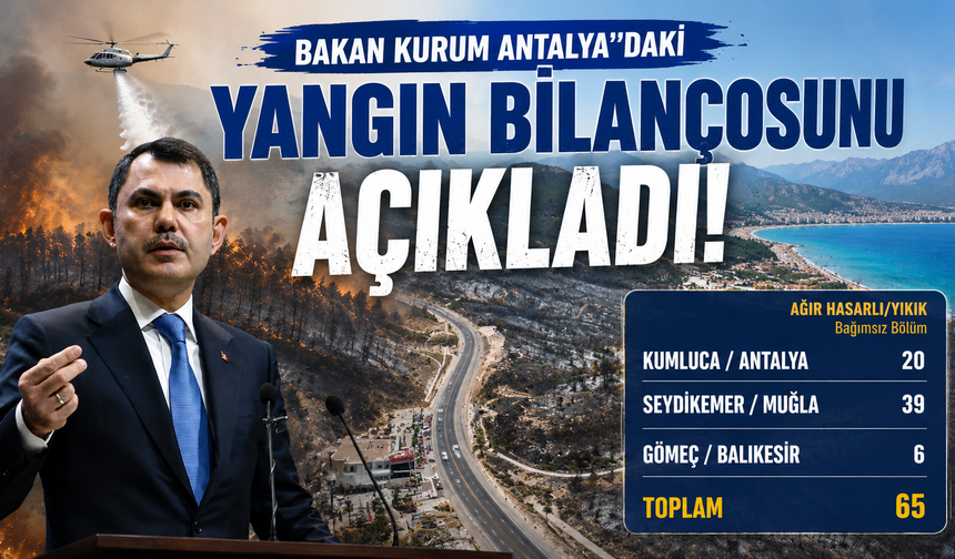 Bakan Kurum Antalya'daki yangın bilançosunu açıkladı!