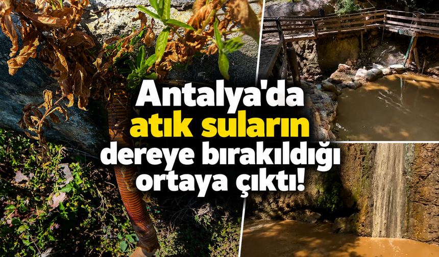 Antalya'da atık suların dereye bırakıldığı ortaya çıktı!